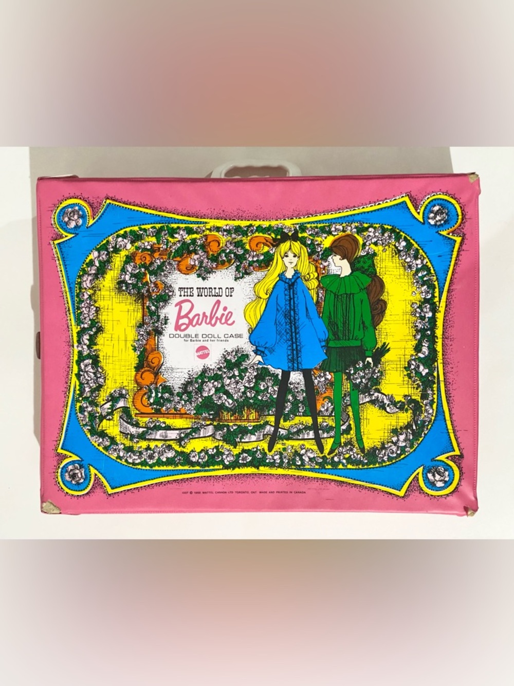 1968 The World of Barbie Double Doll Vinyl Case Mattel Vintage